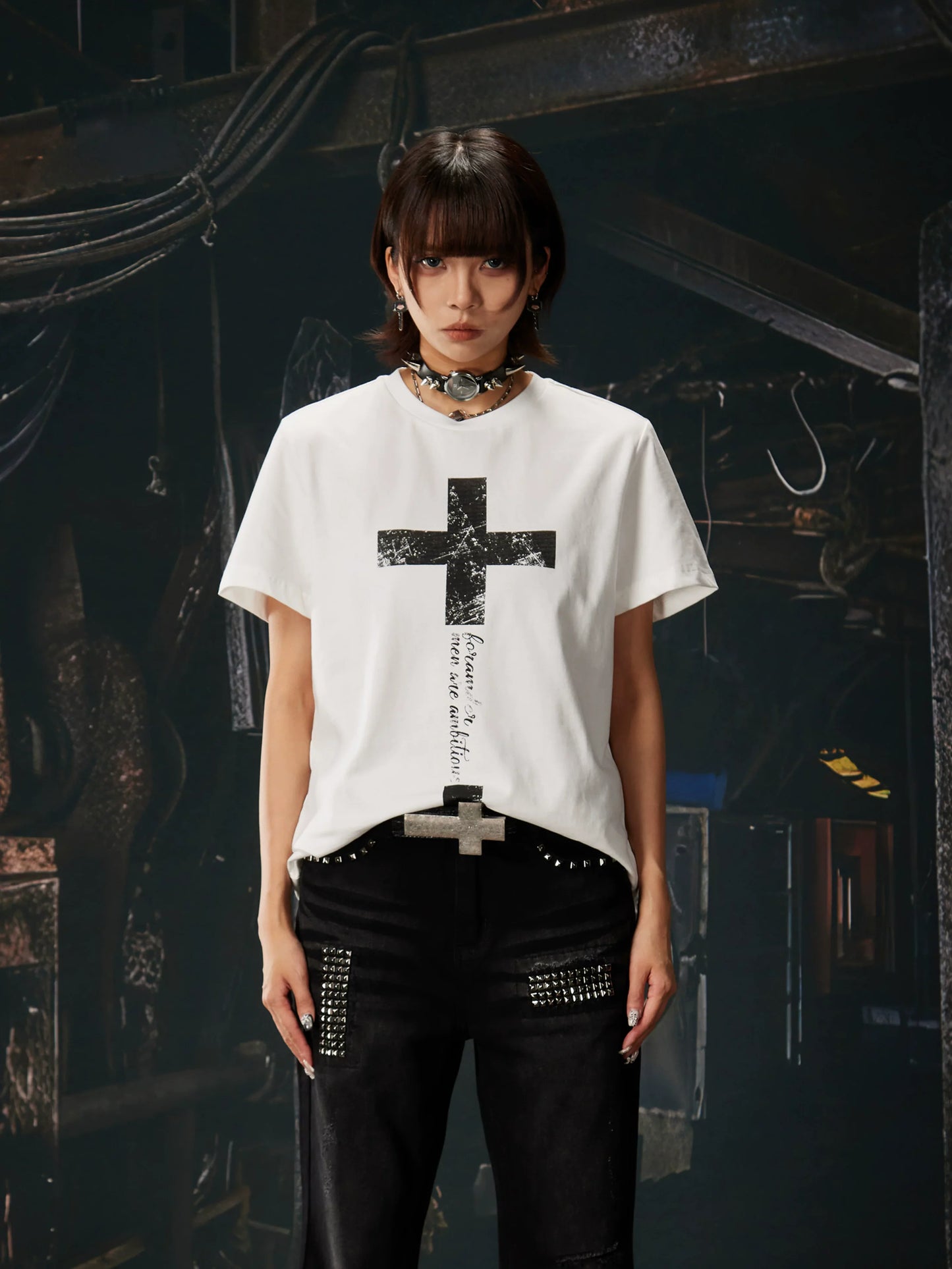 Sanctum Script Cross Graphic Tee