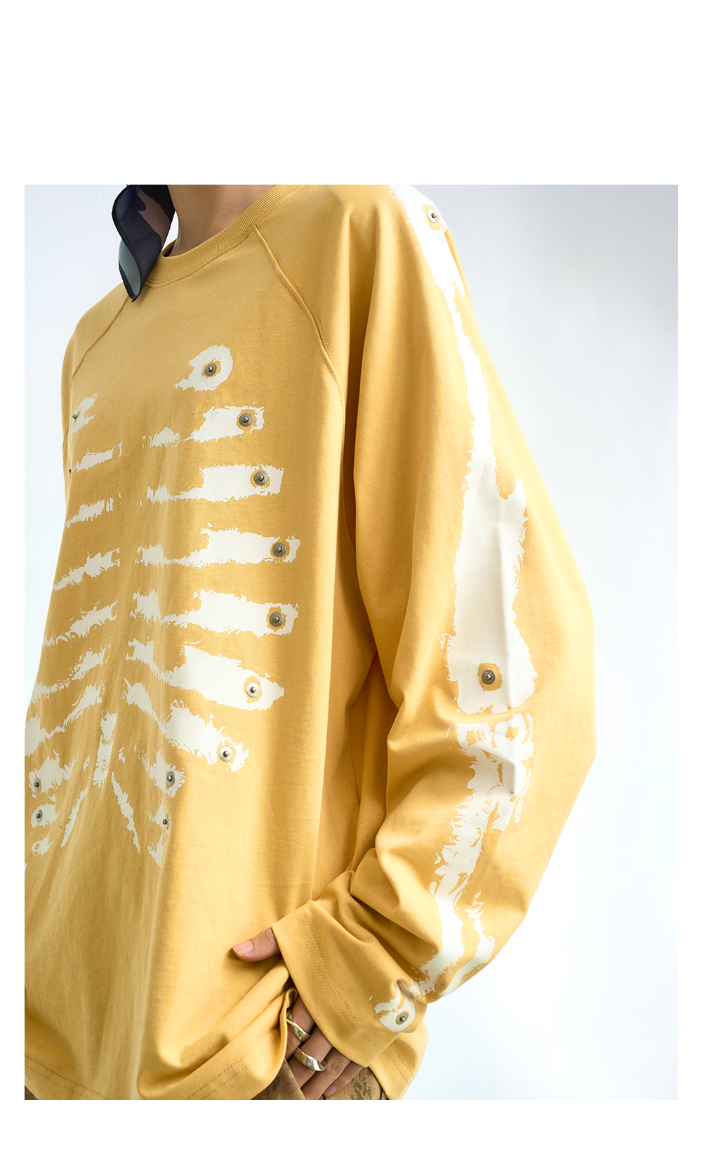 Skeleton Graphic Raglan Long Sleeve T Shirt
