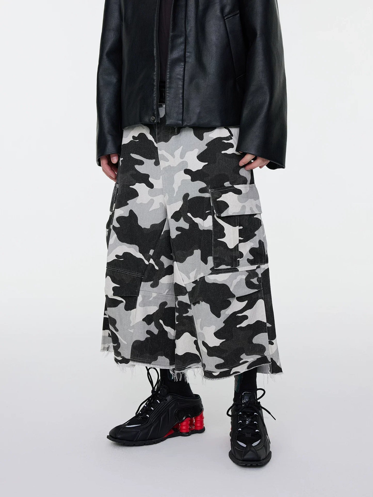 Mono Camo Trench Cargo Shorts