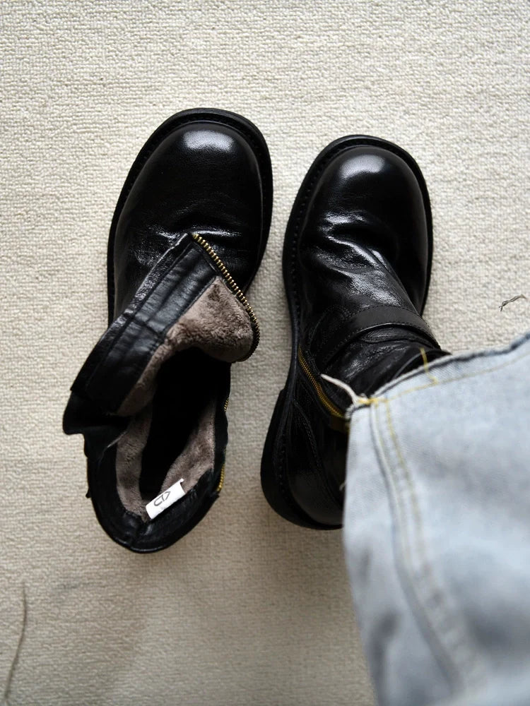 Double Buckle Lamb Boots - Skipkicks