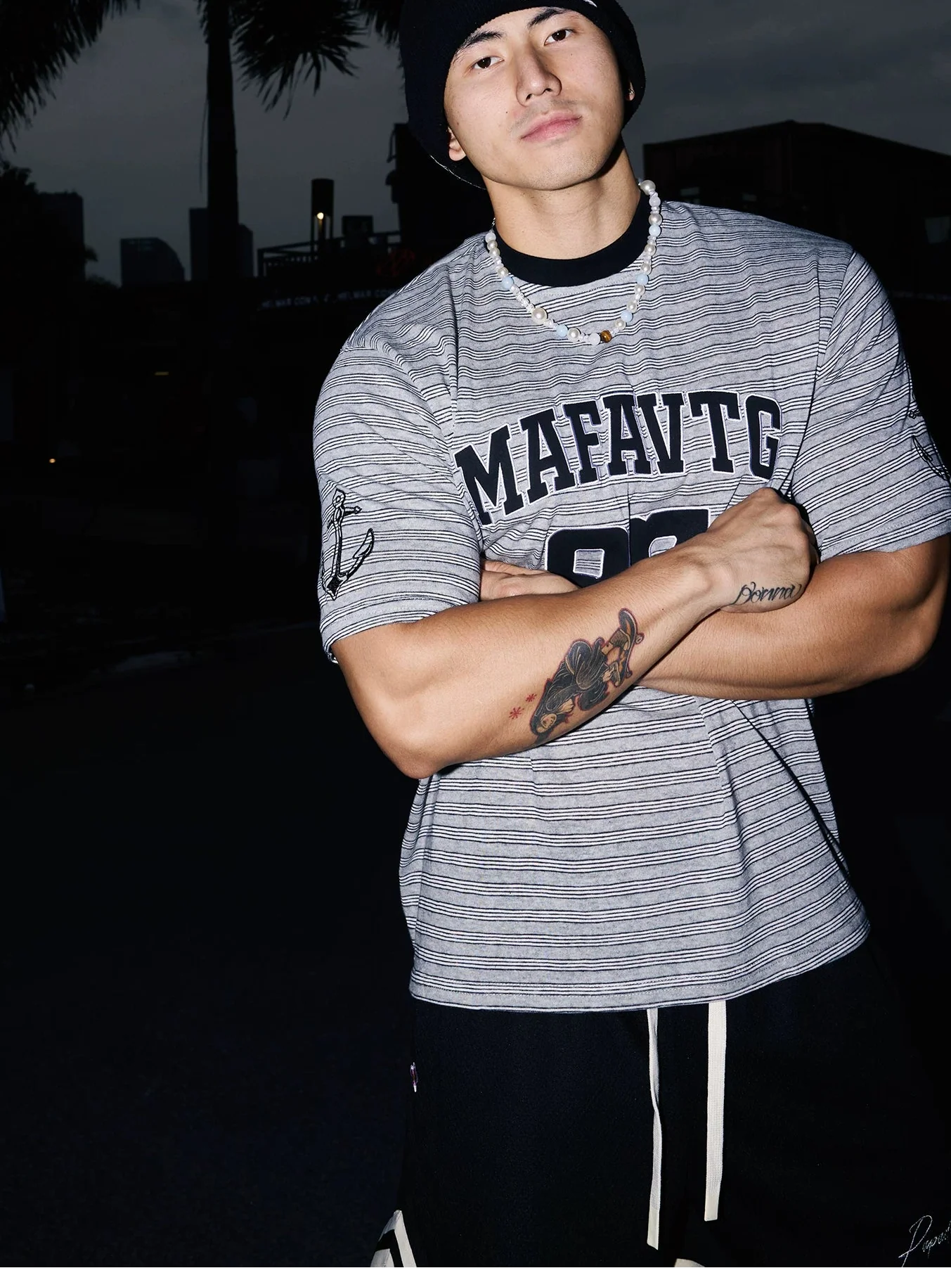 Striped MAFAVTG 97 Varsity Tee