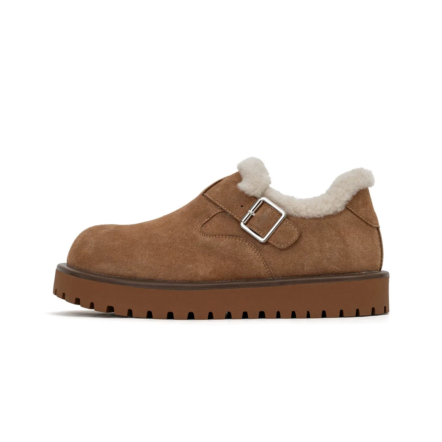 Shearling Buckle Clogs - Skipkicks