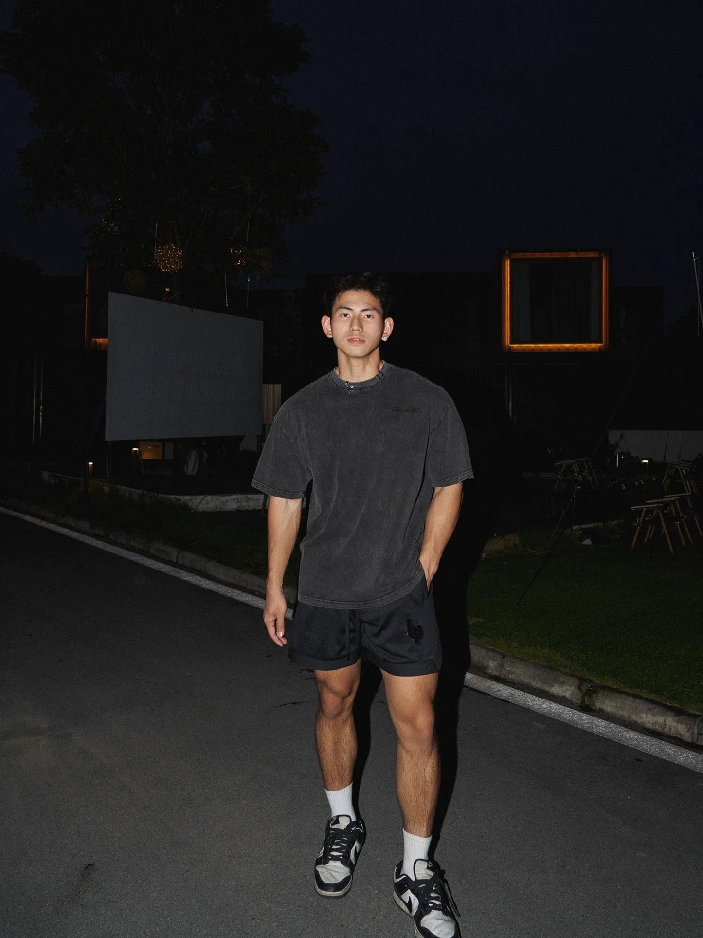 Washed Black Cotton T-Shirt