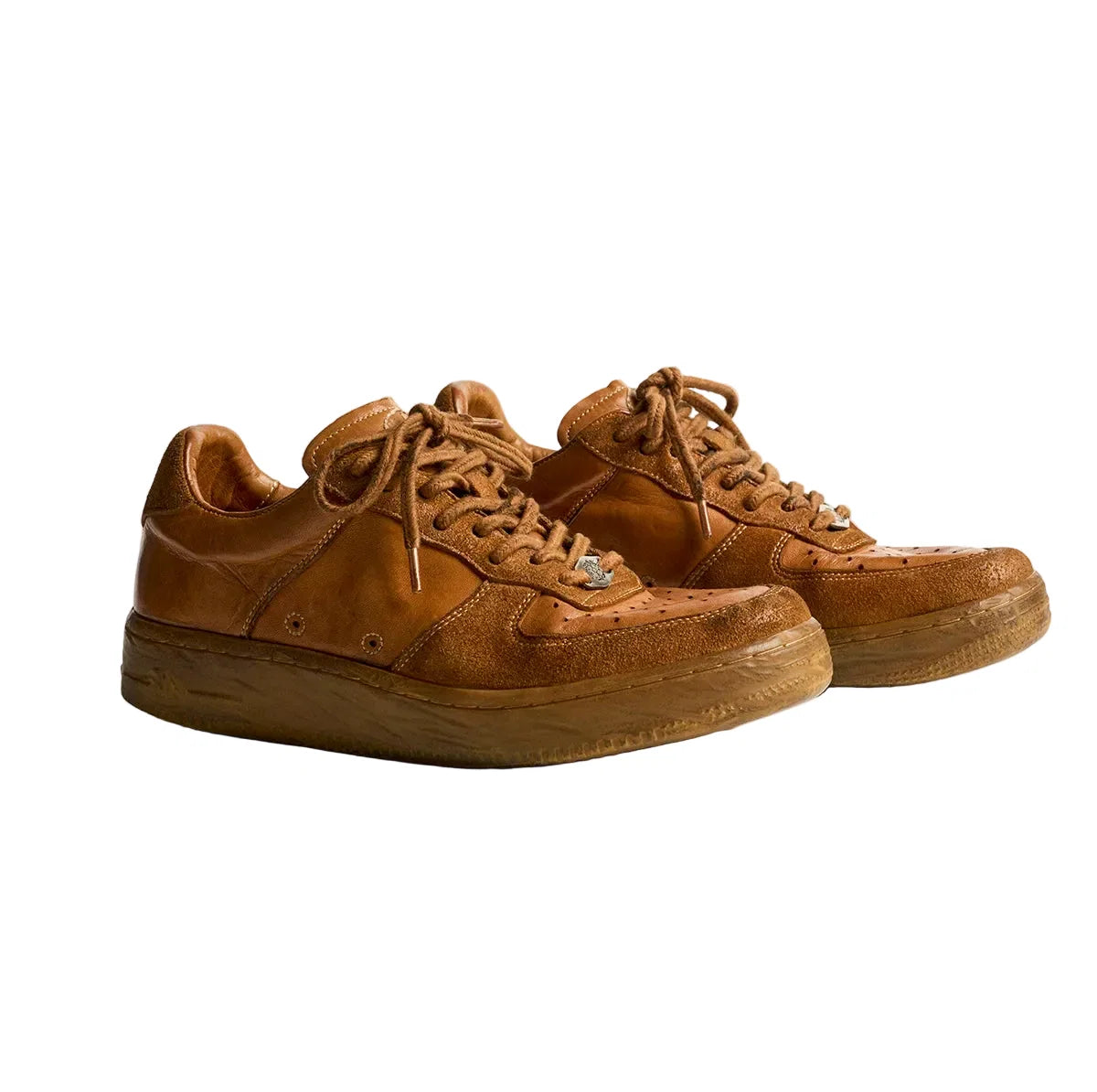 Heritage Distressed Leather Sneakers - Skipkicks