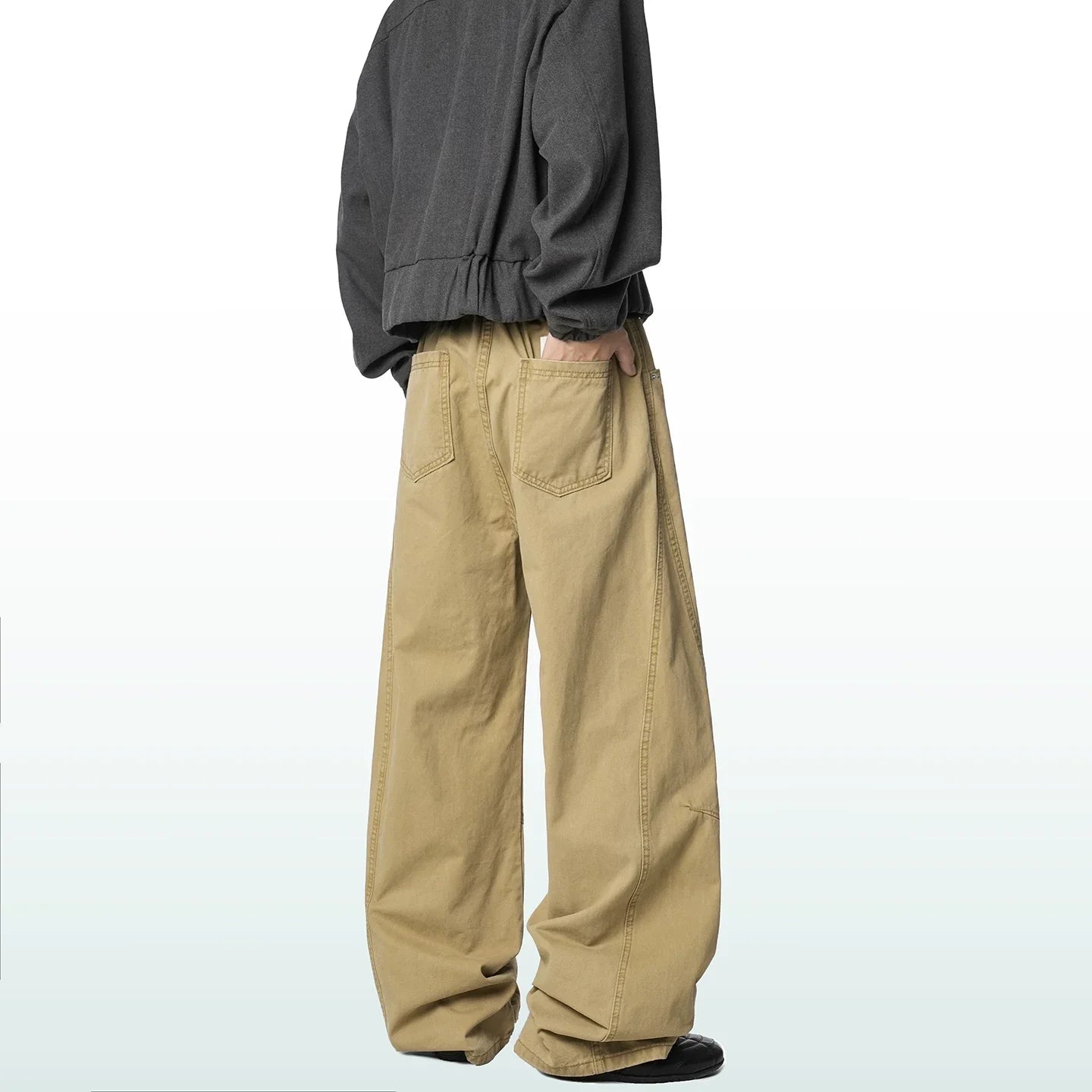 Sage Drift Wide Cargo Trousers