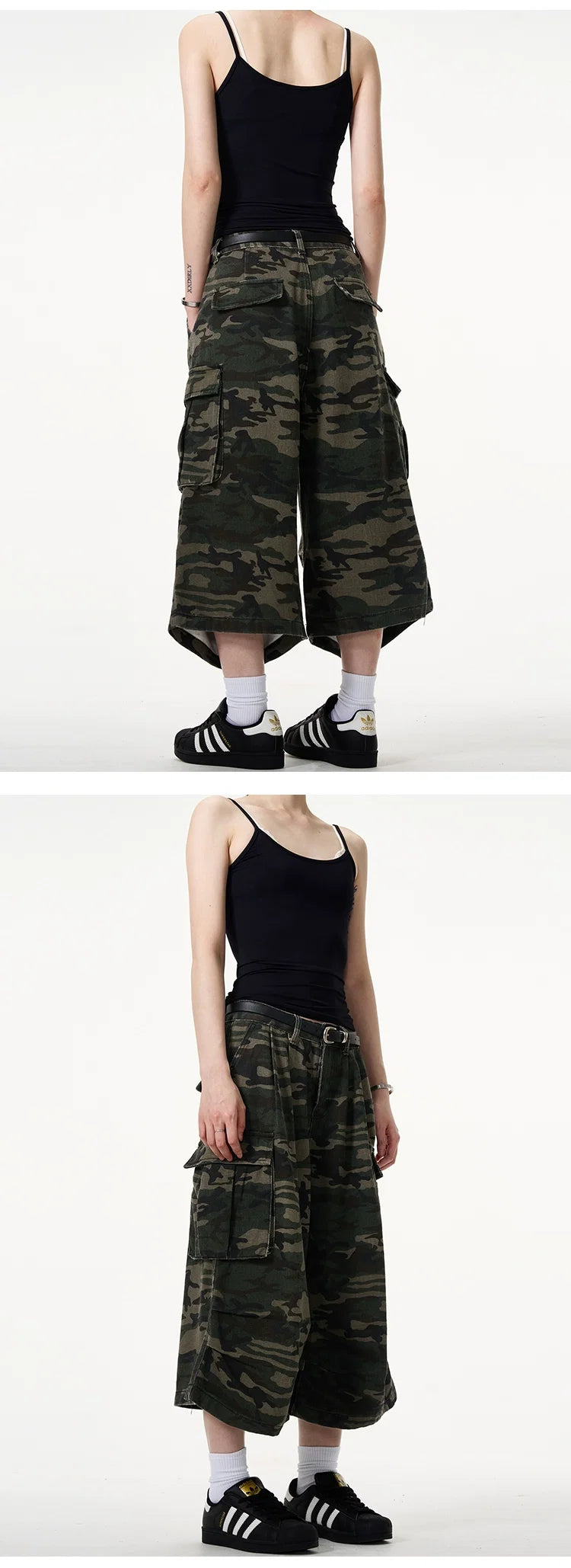 MADWITCH Camo Capri Cargo Culottes