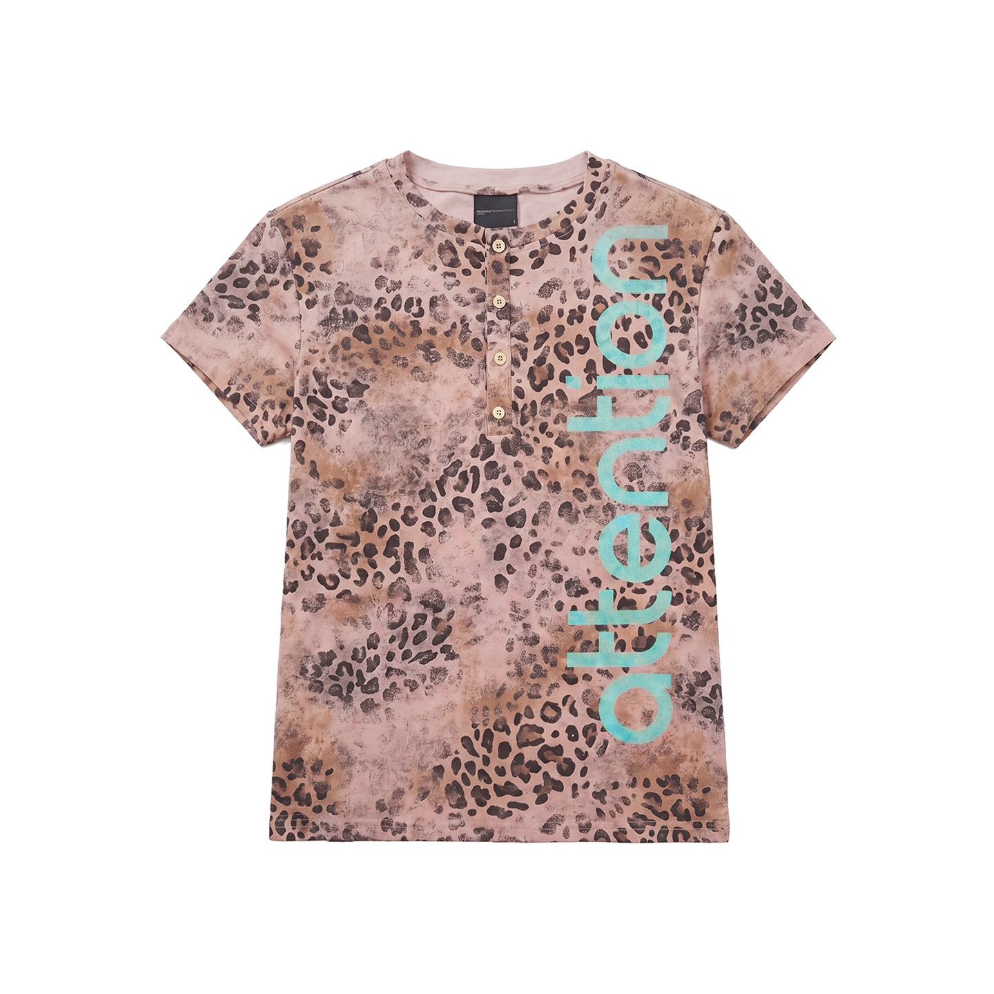 Attention Leopard Henley Tee