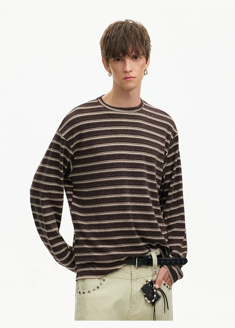 Strata Stripe Long‑Sleeve Tee