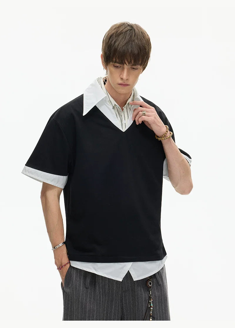 Frost Layered Collar Polo Tee