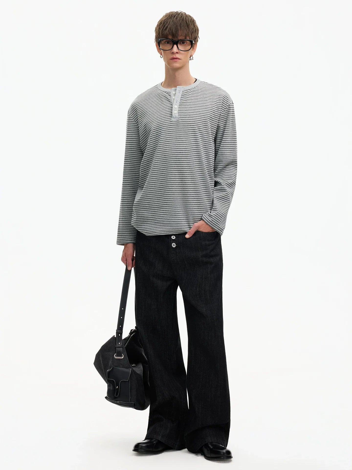 Stripe Henley Lounge Tee
