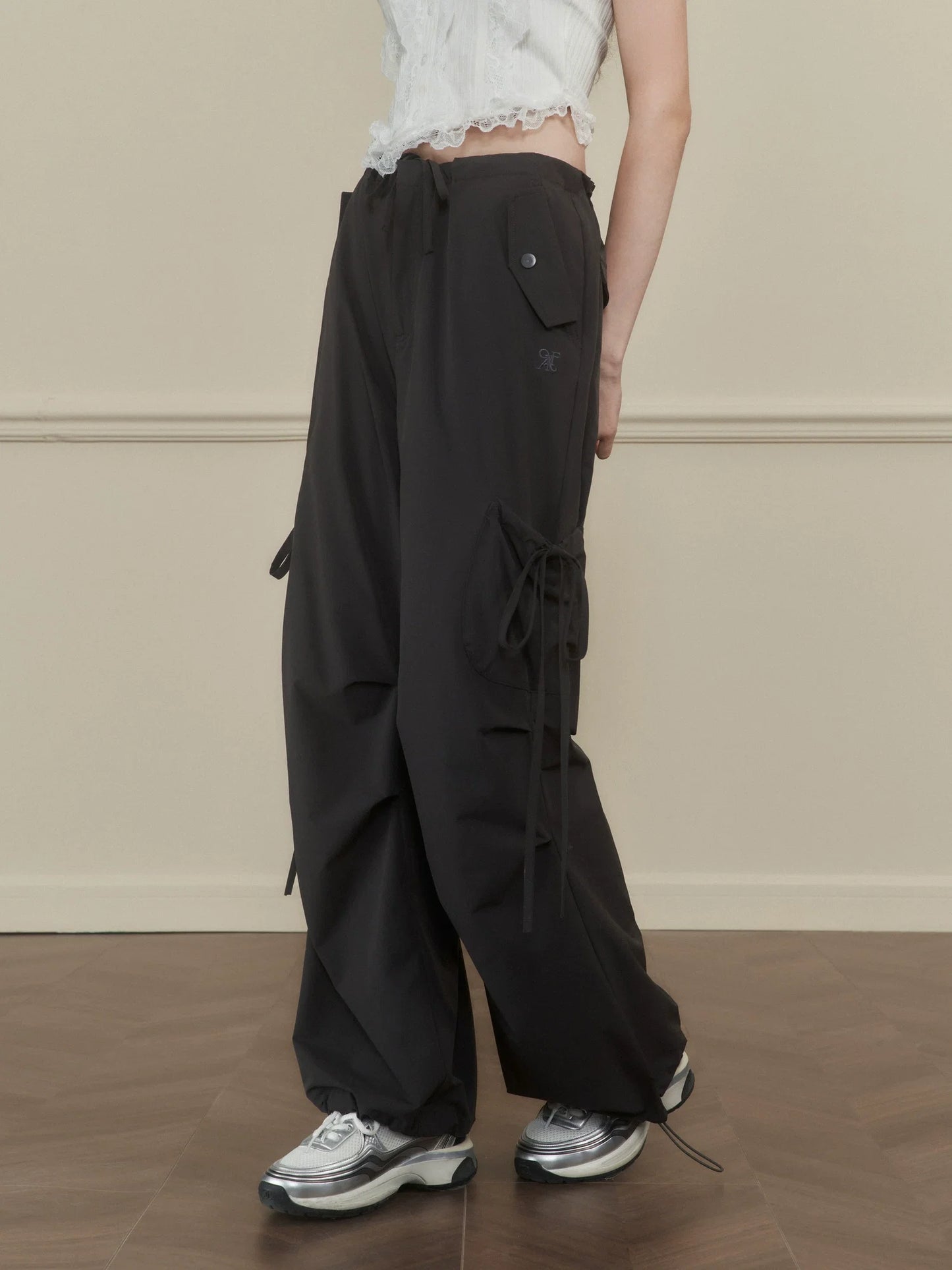 Side-Tie Cargo Pants