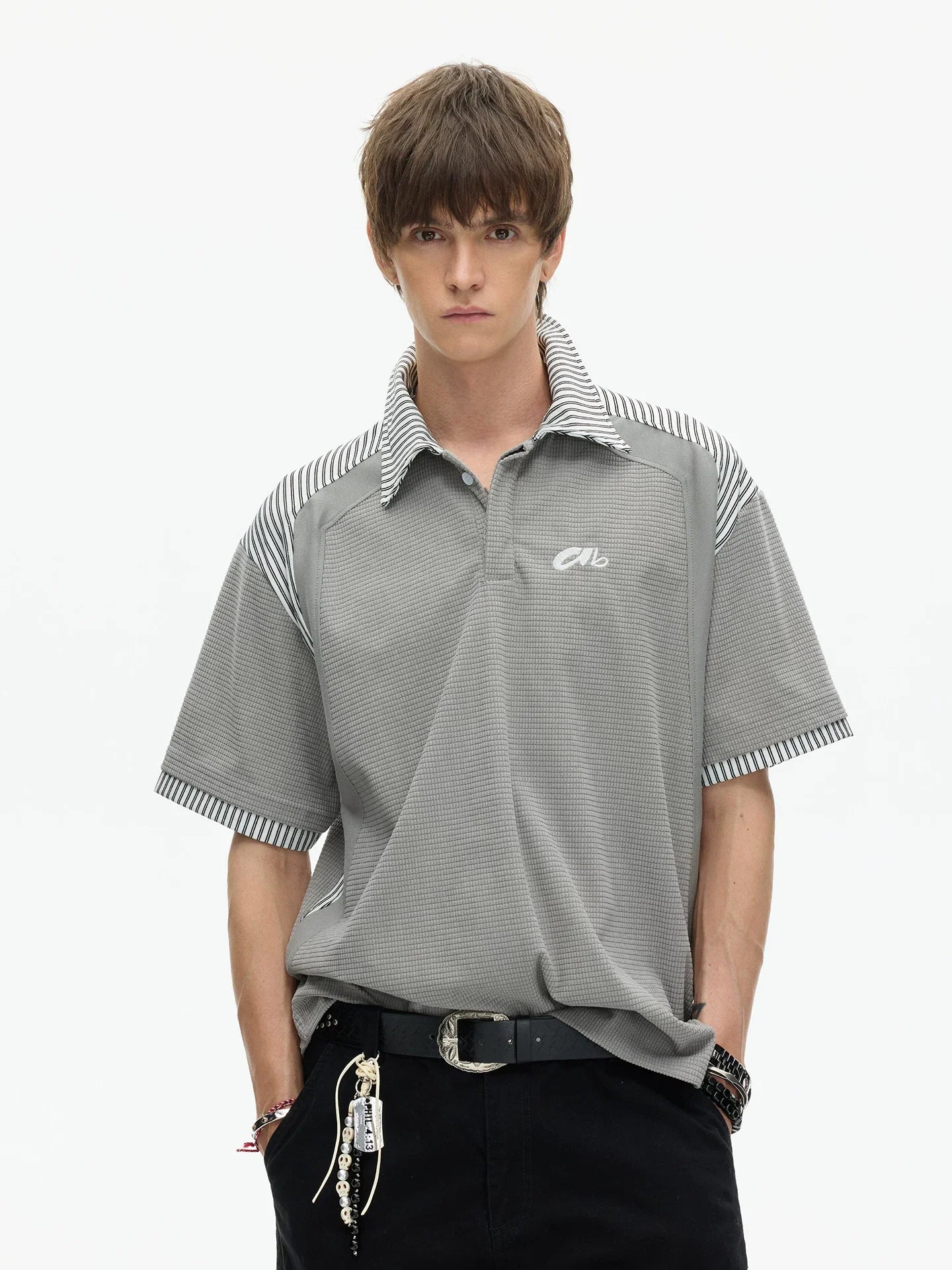 Stripe Collar Club Polo Tee
