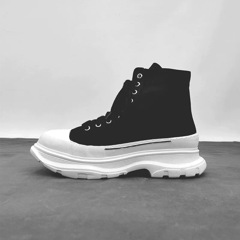 Binary Ridge Platform Canvas Sneakers