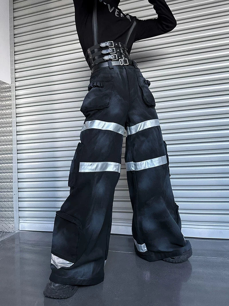 Gravemarch Sentinel Harness Cargo Pants - Futuristic Utility Wear
