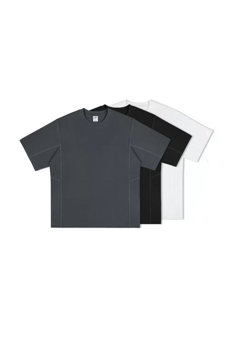Loose Fit Patchwork Tee In Cool Cotton