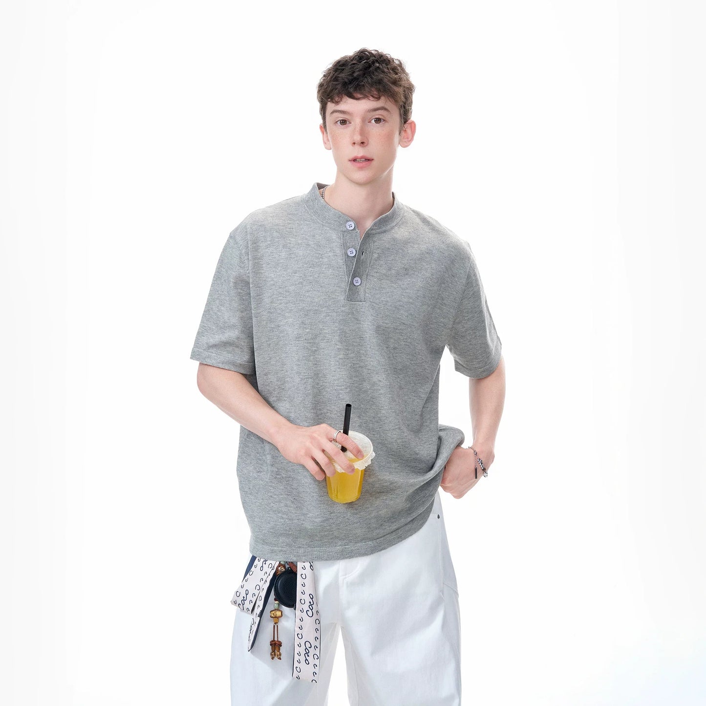 Cloudline Short-Sleeve Henley Tee
