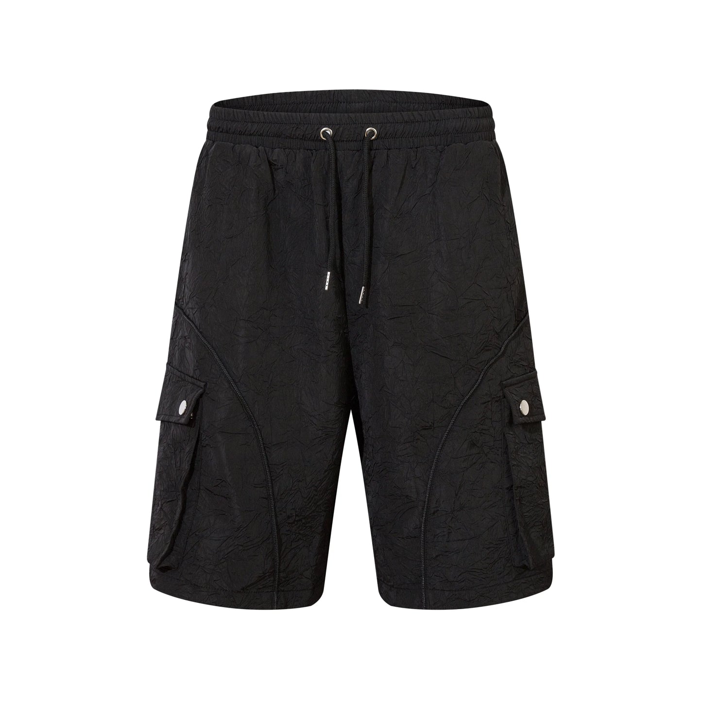 Men's Wrinkle-Texture Cargo Shorts - Stylish Utility for Every Season