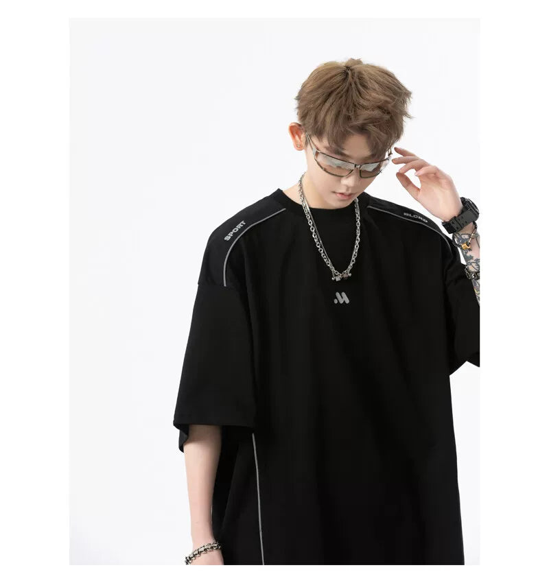 Midnight Circuit Oversized Tech Tee