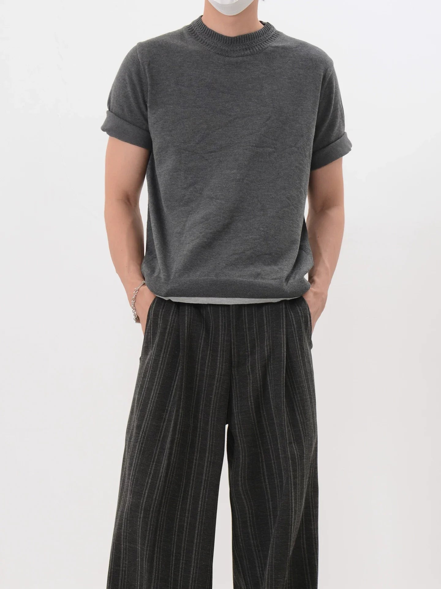 Heather Mock Knit Tee