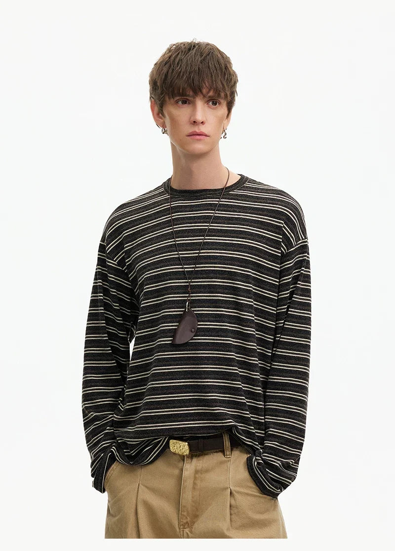 Strata Stripe Long‑Sleeve Tee