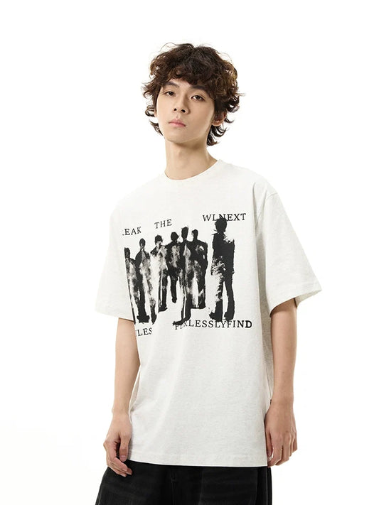 Artistic Graphic Print Oversized T-Shirt