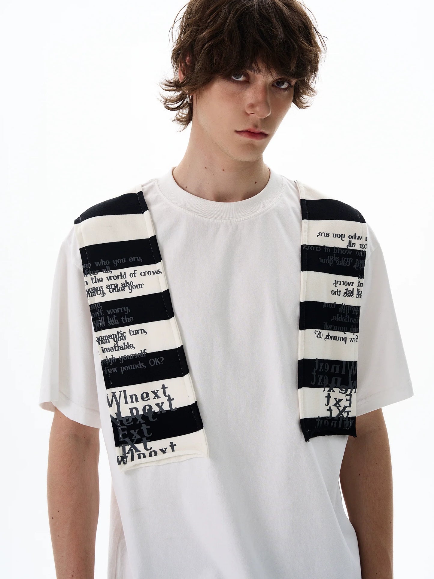Graphic Stripe Patchwork Tee