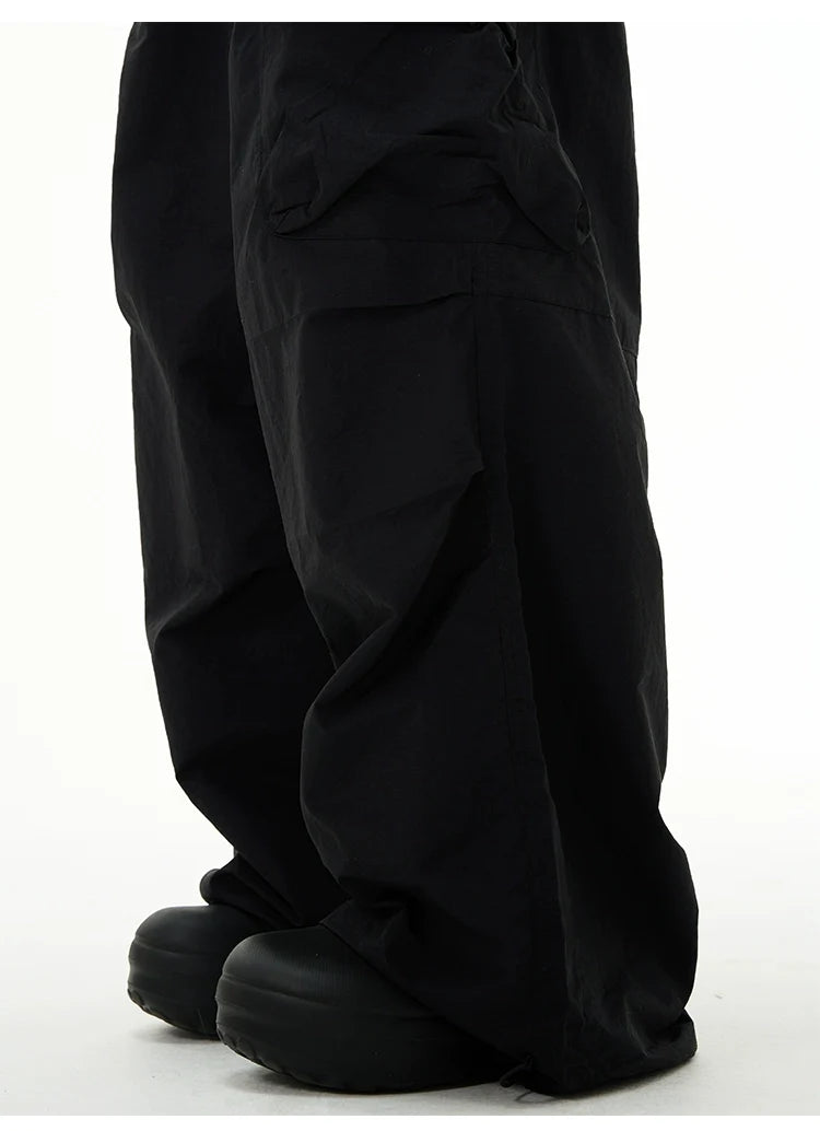 All-Black Oversized Windbreaker and Cargo Pants Setup