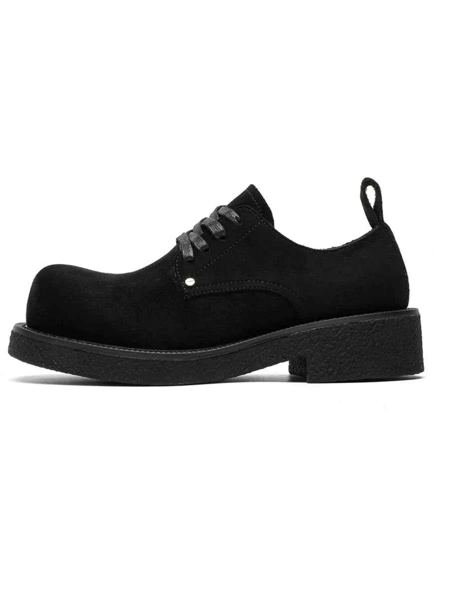Chunky Suede Platform Derby Shoes