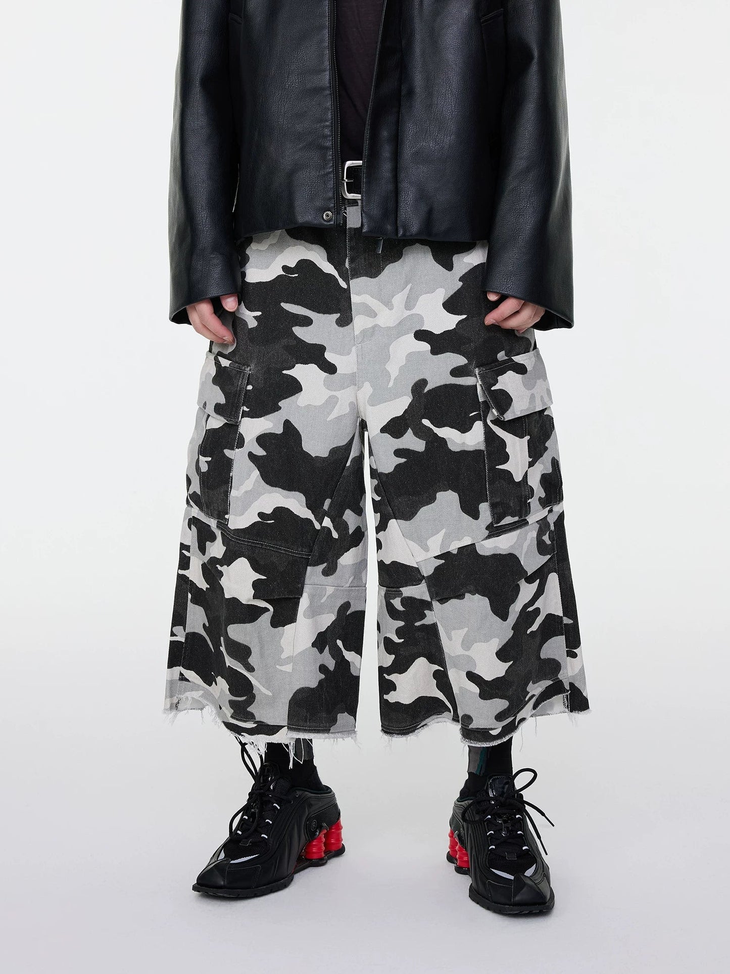 Mono Camo Trench Cargo Shorts