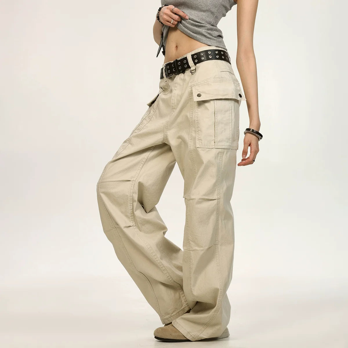 Relaxed Canvas Cargo Pants