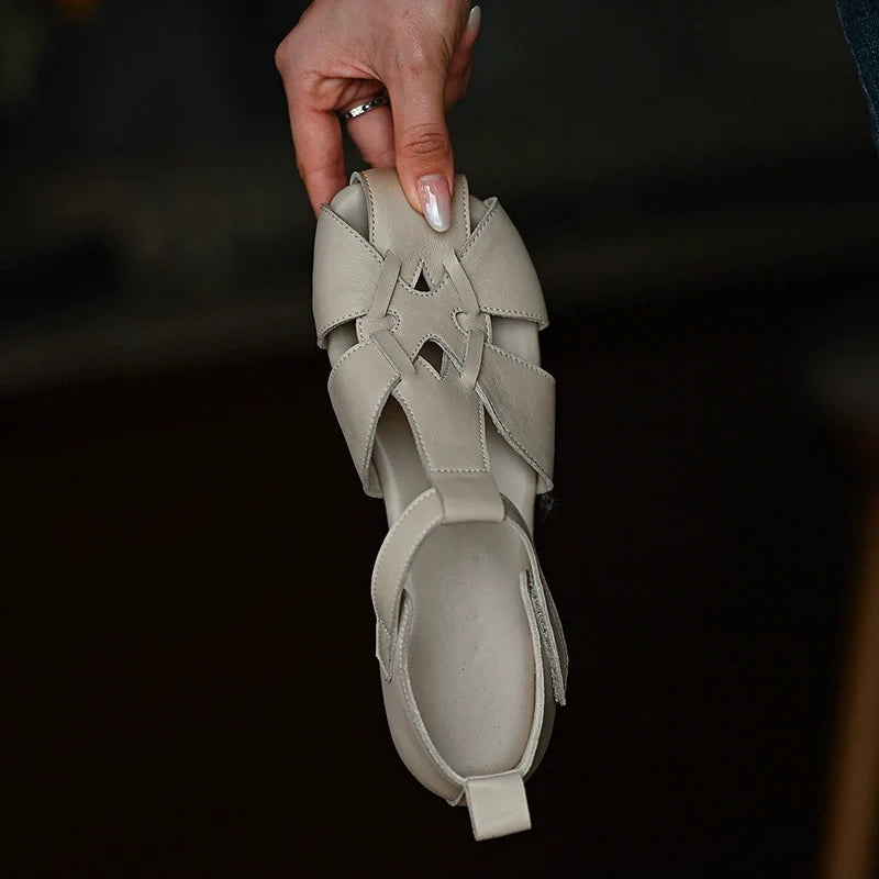 Ivory Petal Cutout Sandals