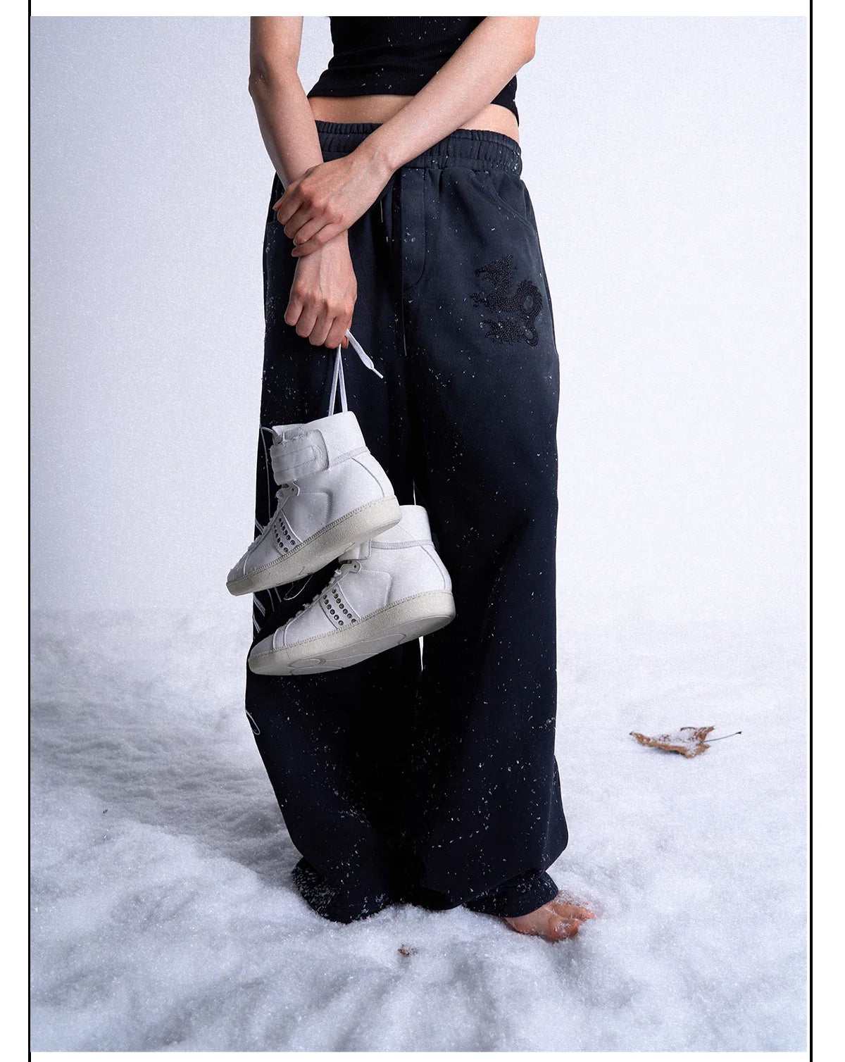 Elevate Rivet Strap Lift High‑Top Sneakers