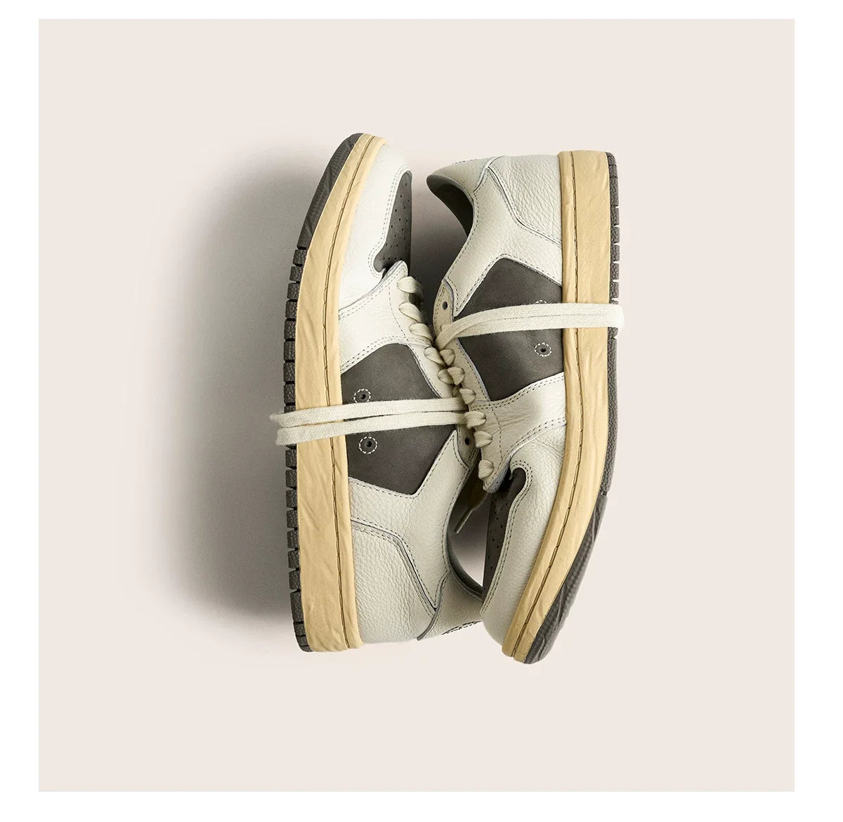 Vintage Court Cowhide Leather Sneakers - Skipkicks