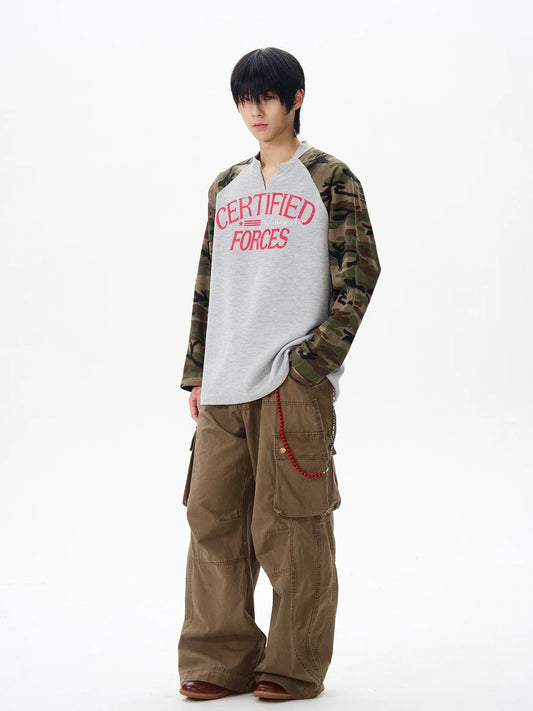 Camo Forces Varsity Henley