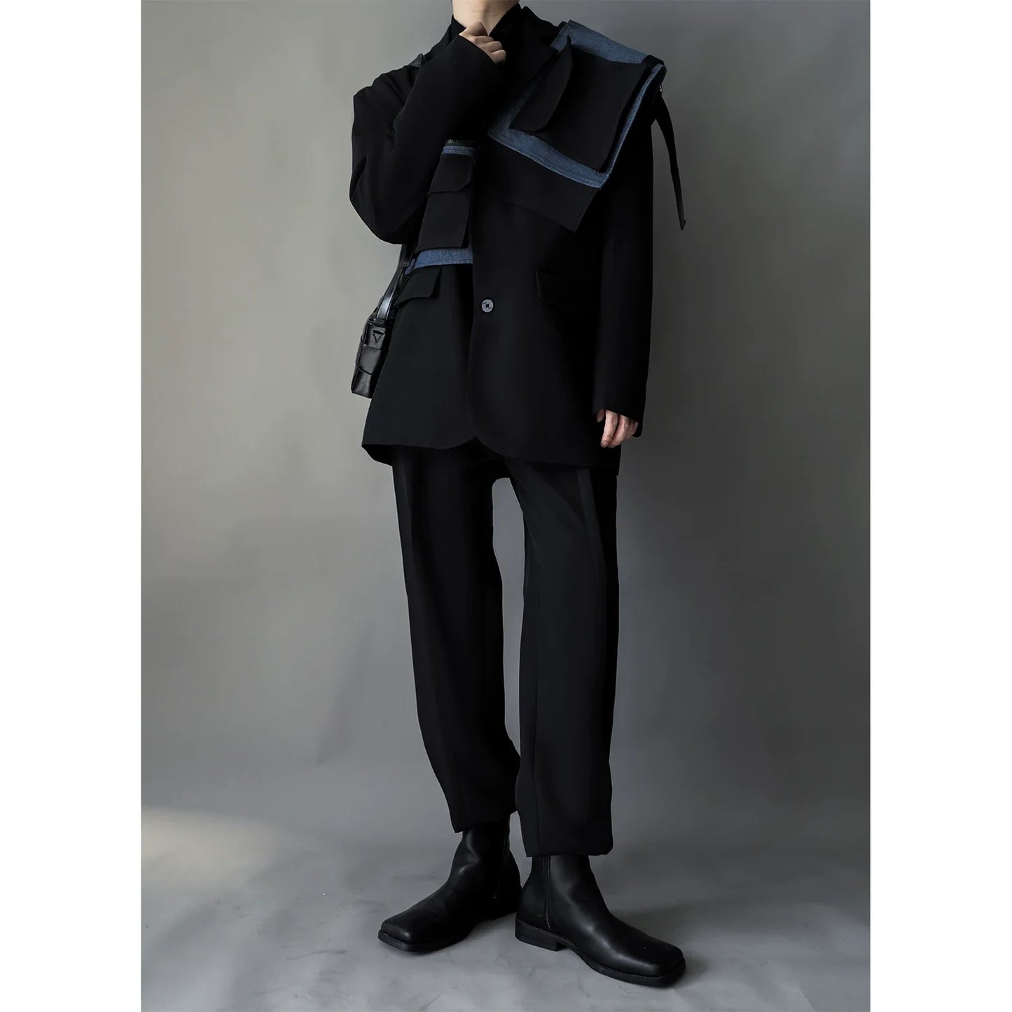 Midnight Cargo Envelope Blazer - Stylish Utility Redefined