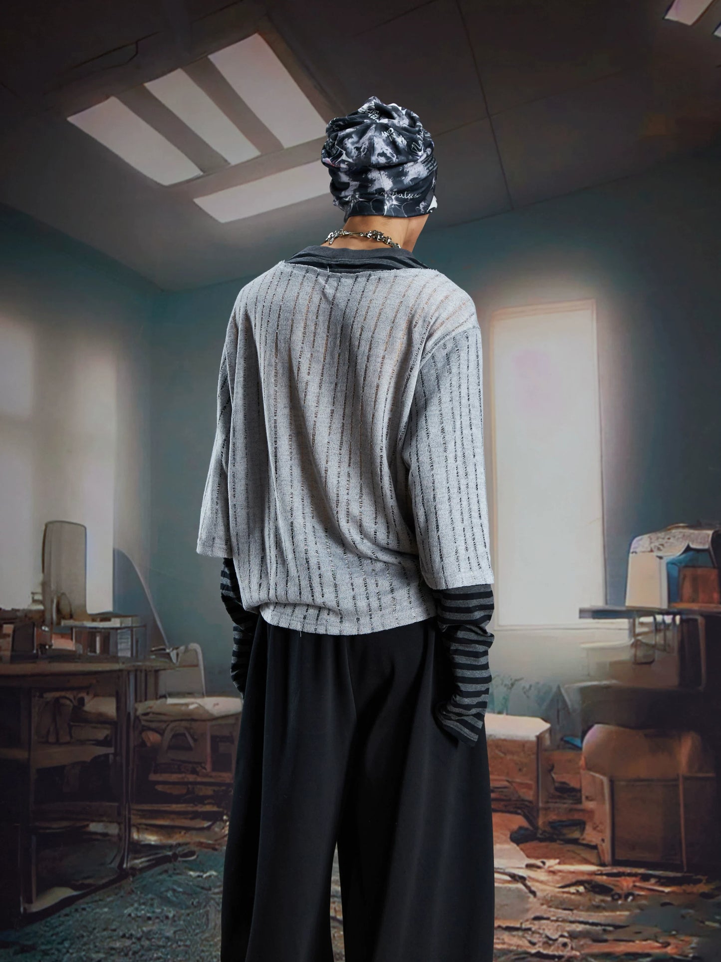 Beststuff Phantom Stripe Layered Tee