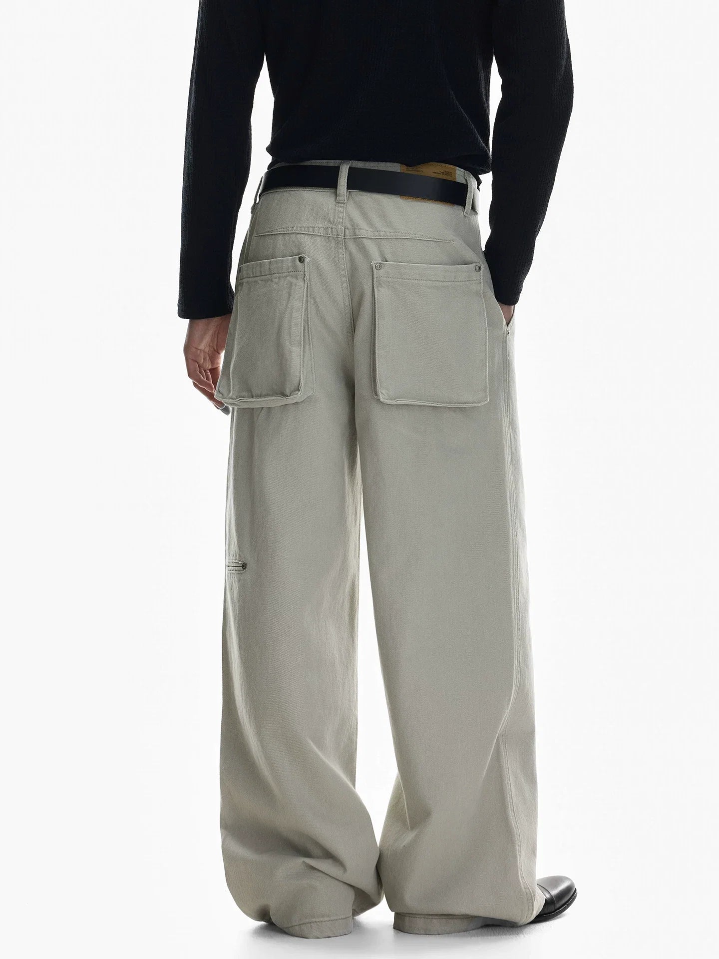 Harbor Cargo Wide‑Leg Canvas Pants