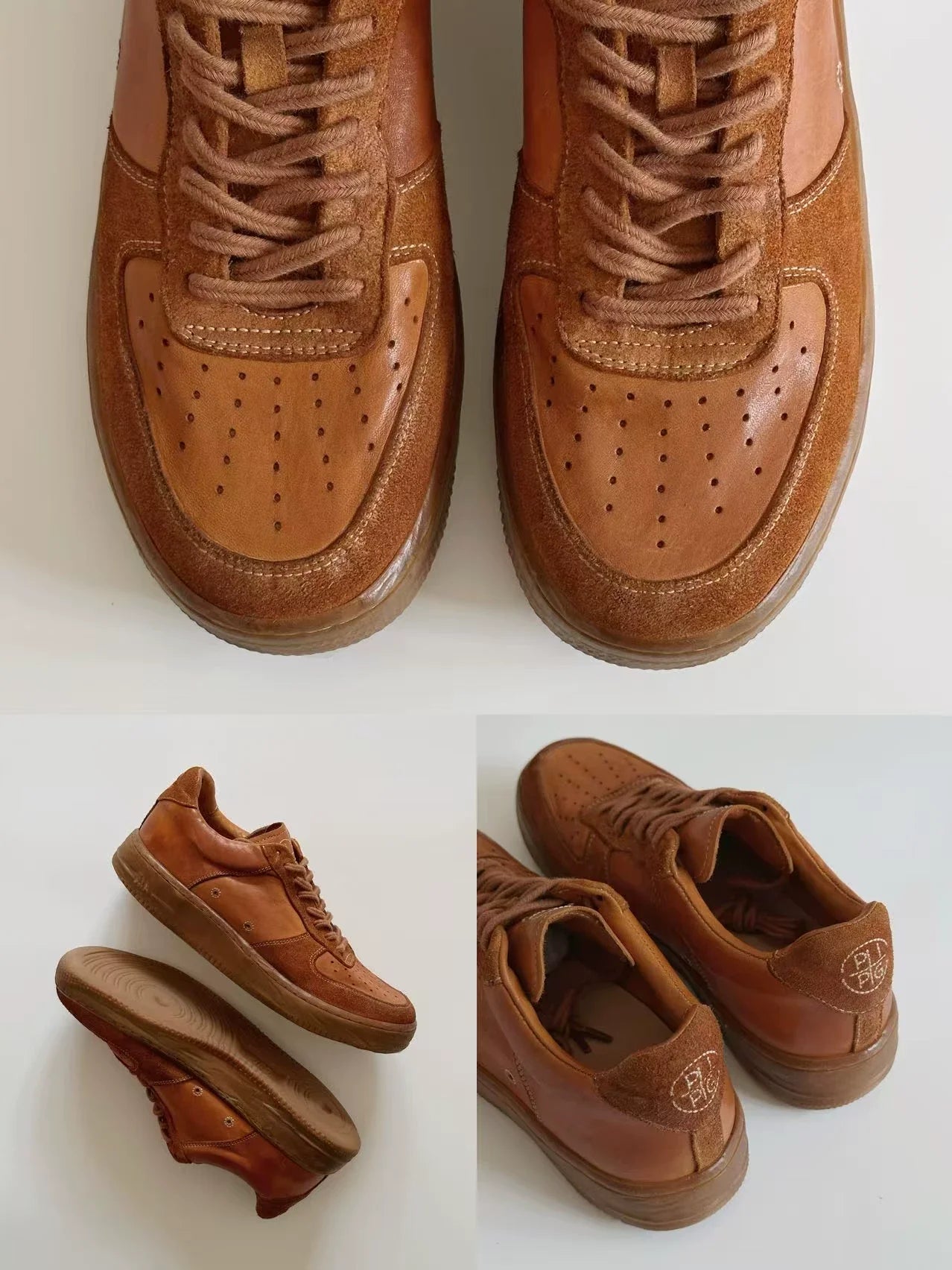 Heritage Distressed Leather Sneakers - Skipkicks