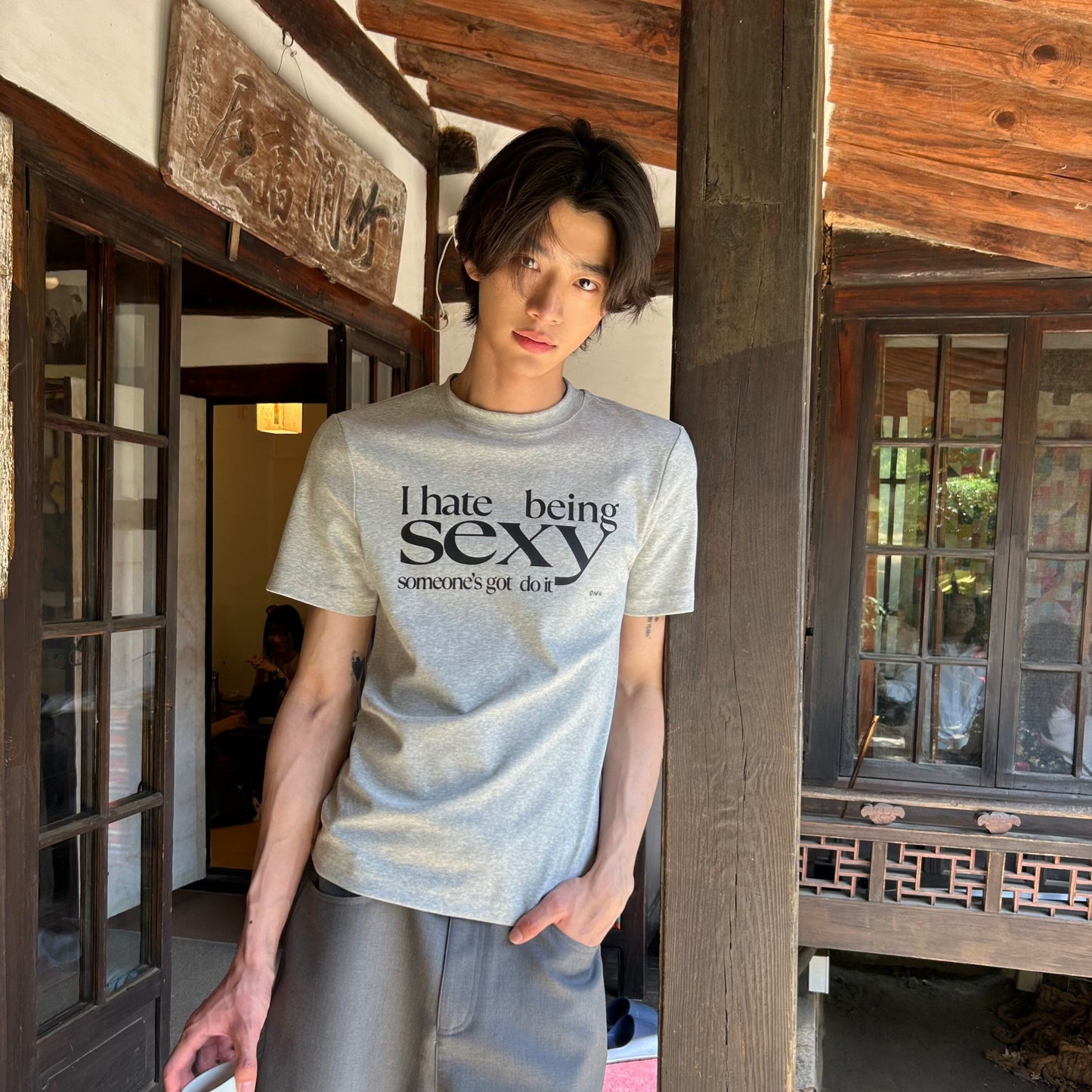 Letter-Print Short-Sleeve T-Shirt