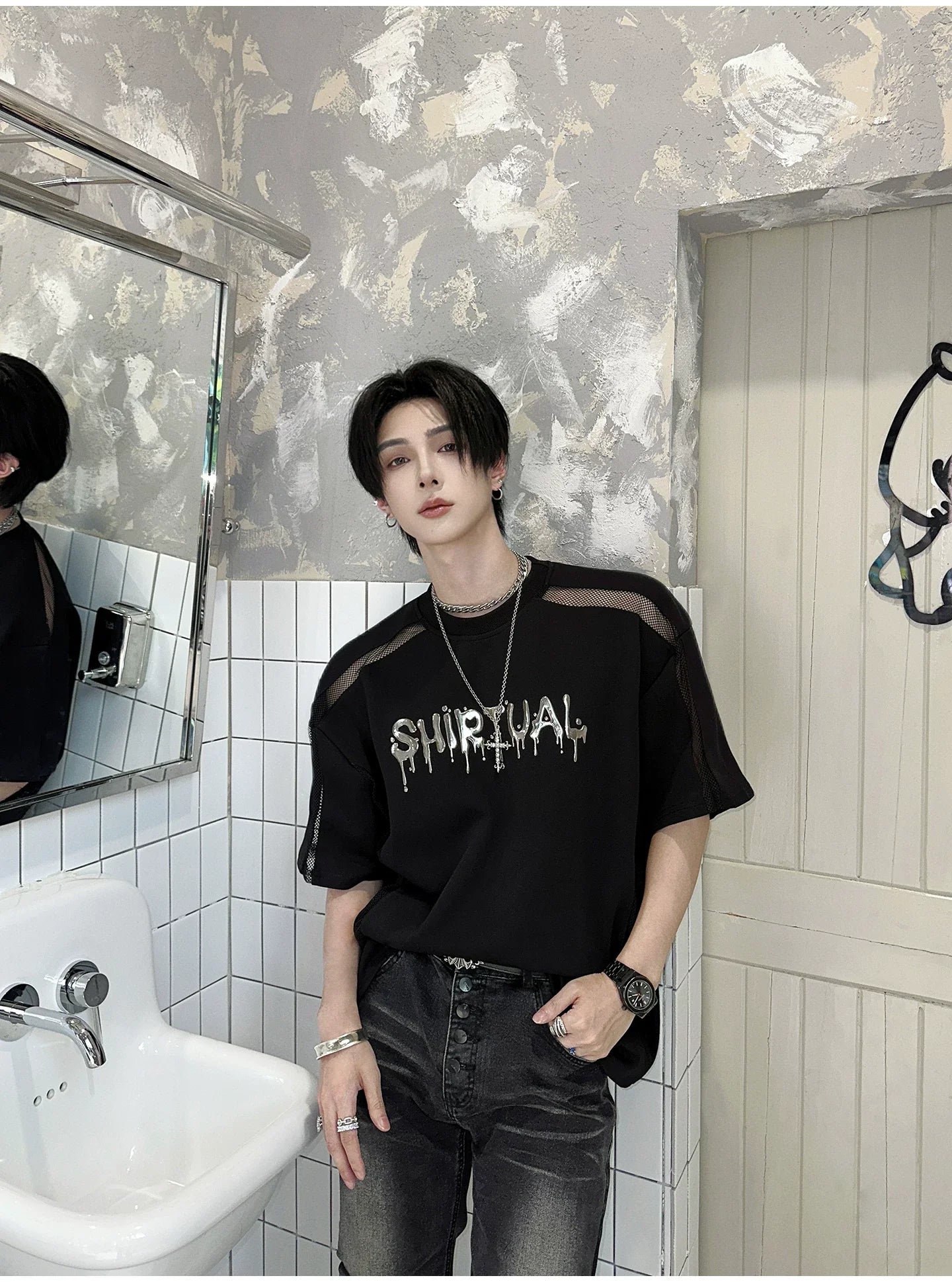 Chrome Spirit Mesh Ritual Tee