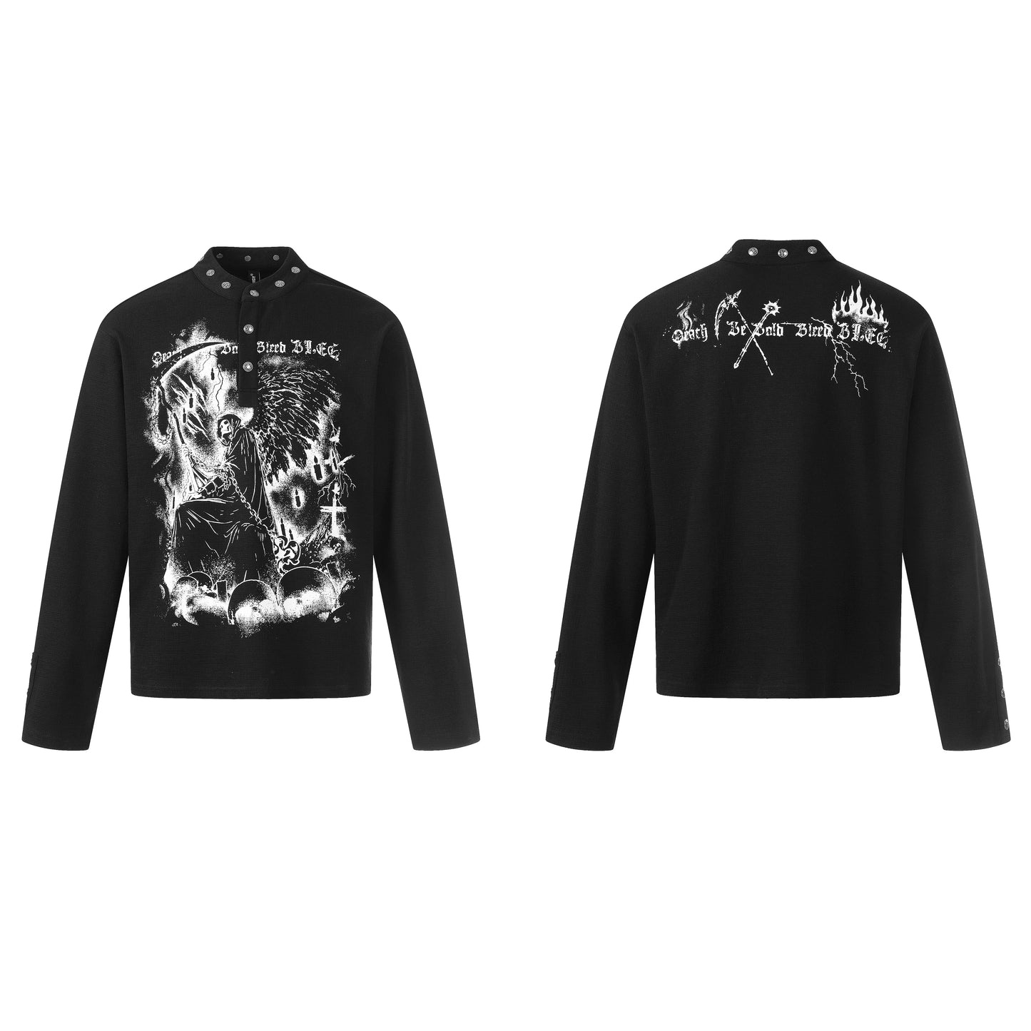 Reaper Crown Sigil High‑Neck Tee