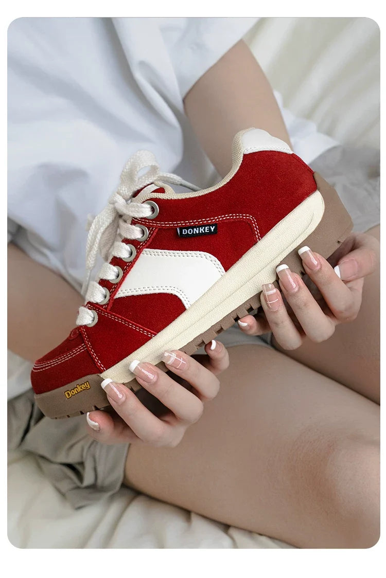 Crest Suede Court Sneakers - Skipkicks