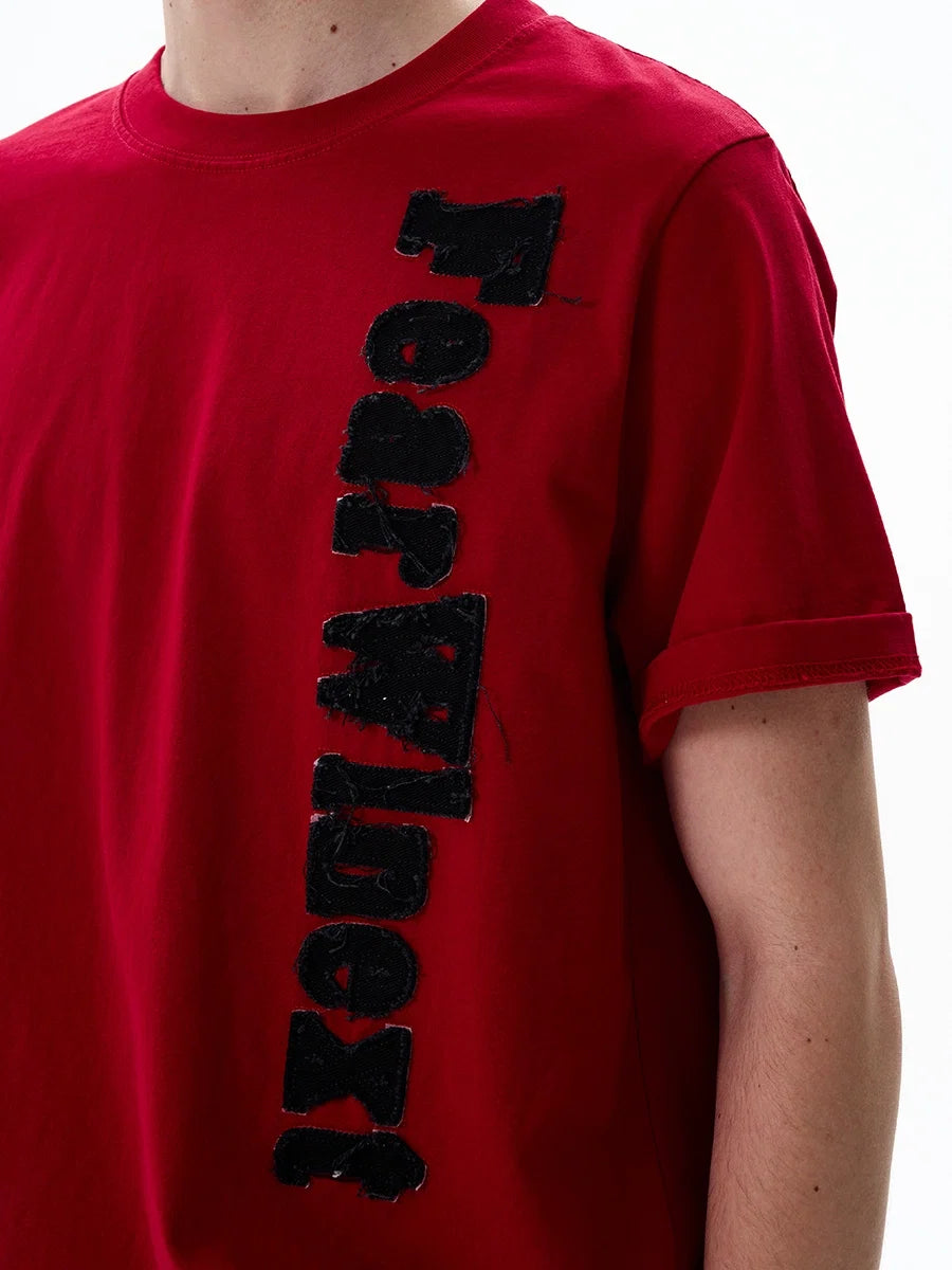 Fuzzy Script Vertical Tee