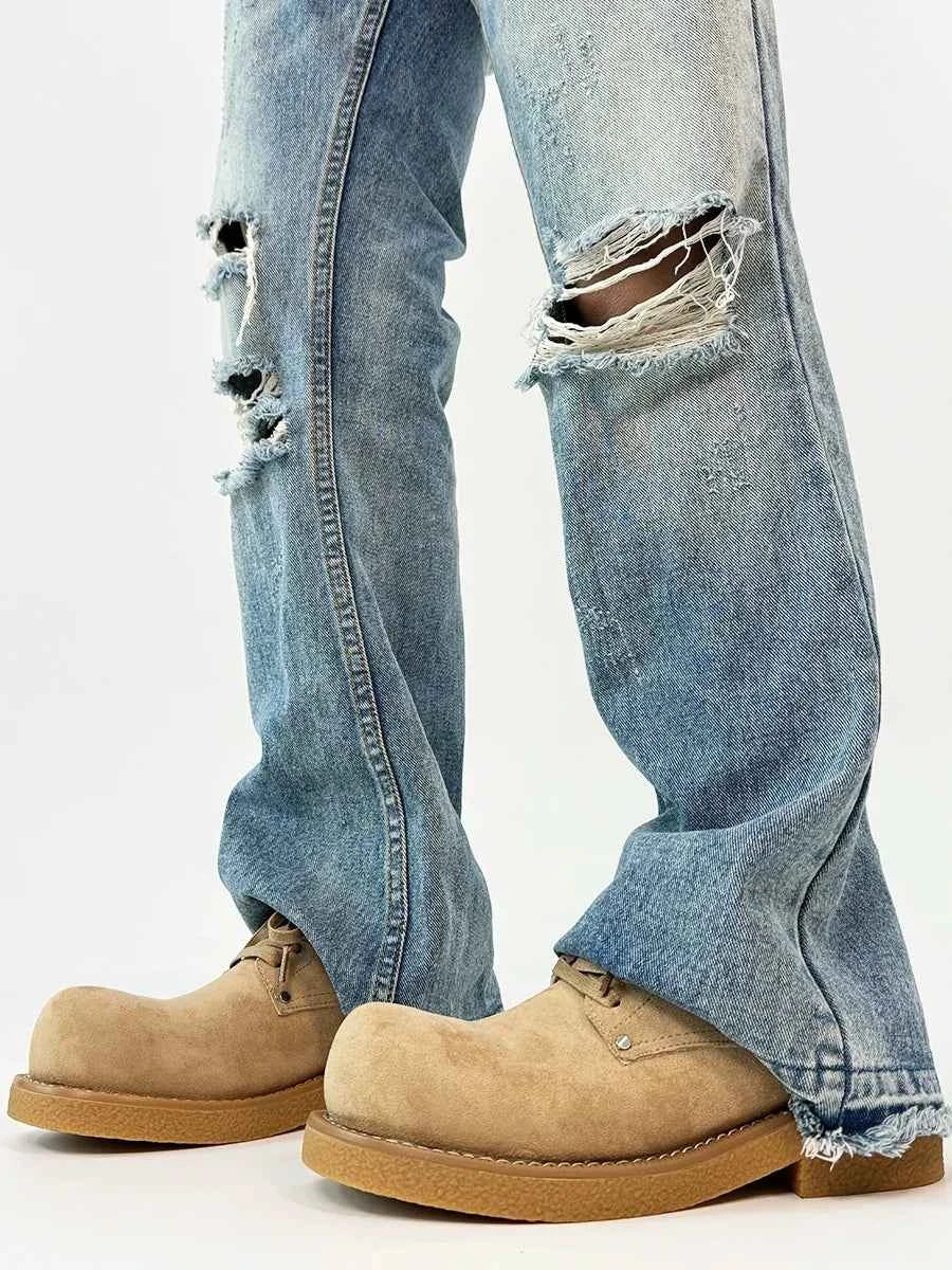 Chunky Suede Platform Derby Shoes