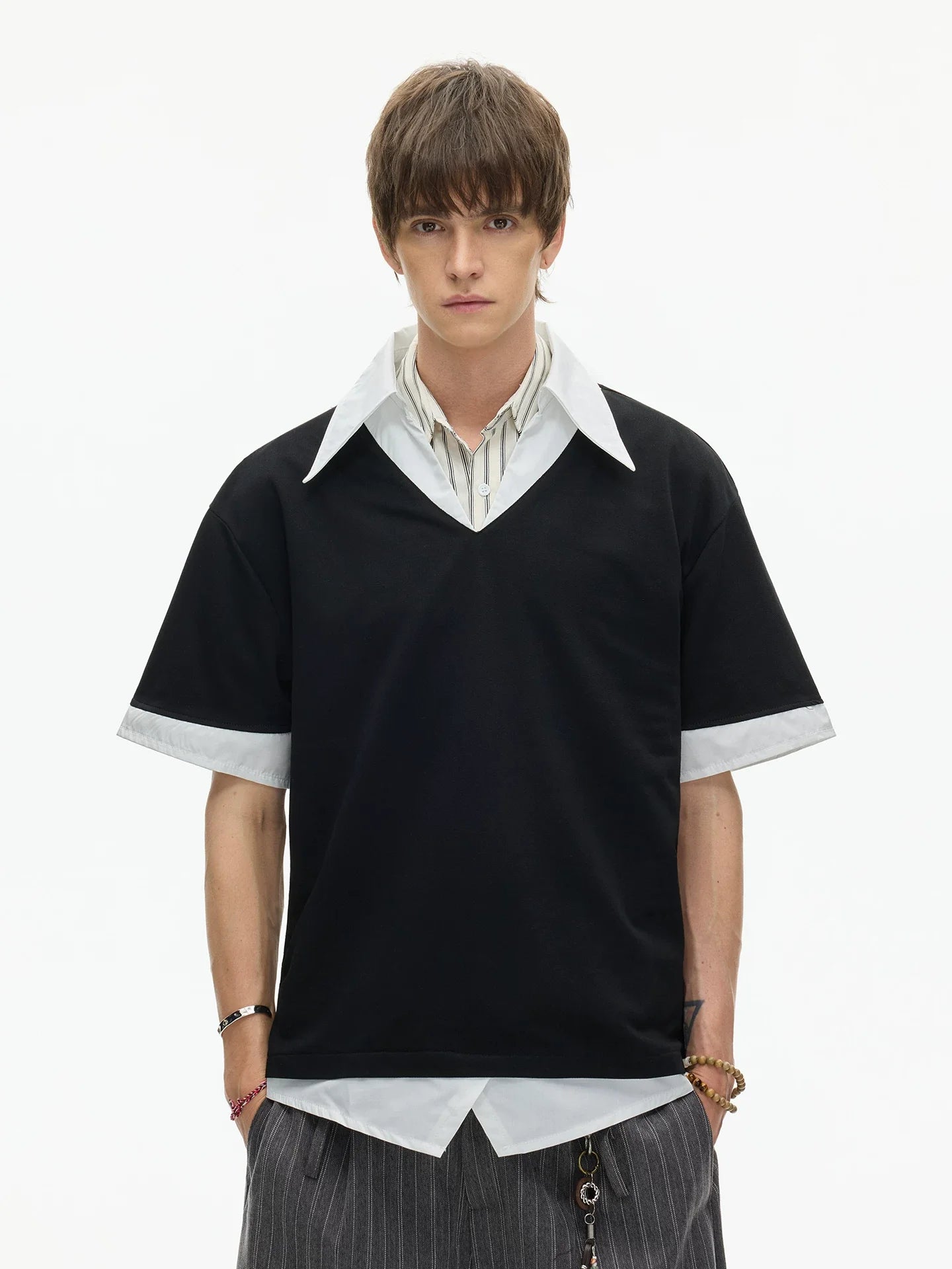 Frost Layered Collar Polo Tee
