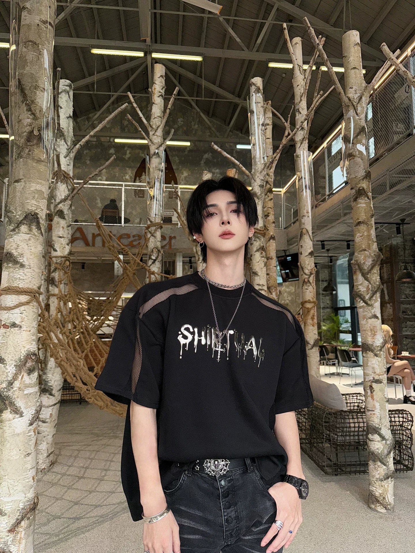 Chrome Spirit Mesh Ritual Tee
