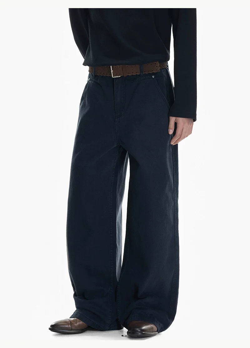 Harbor Cargo Wide‑Leg Canvas Pants