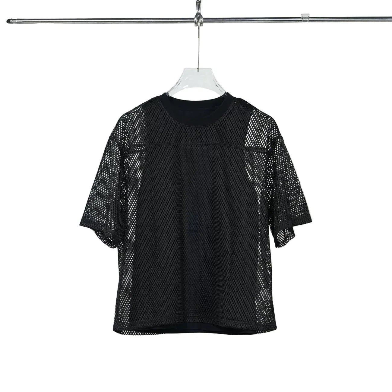 Noir Grid Signal Mesh Tee
