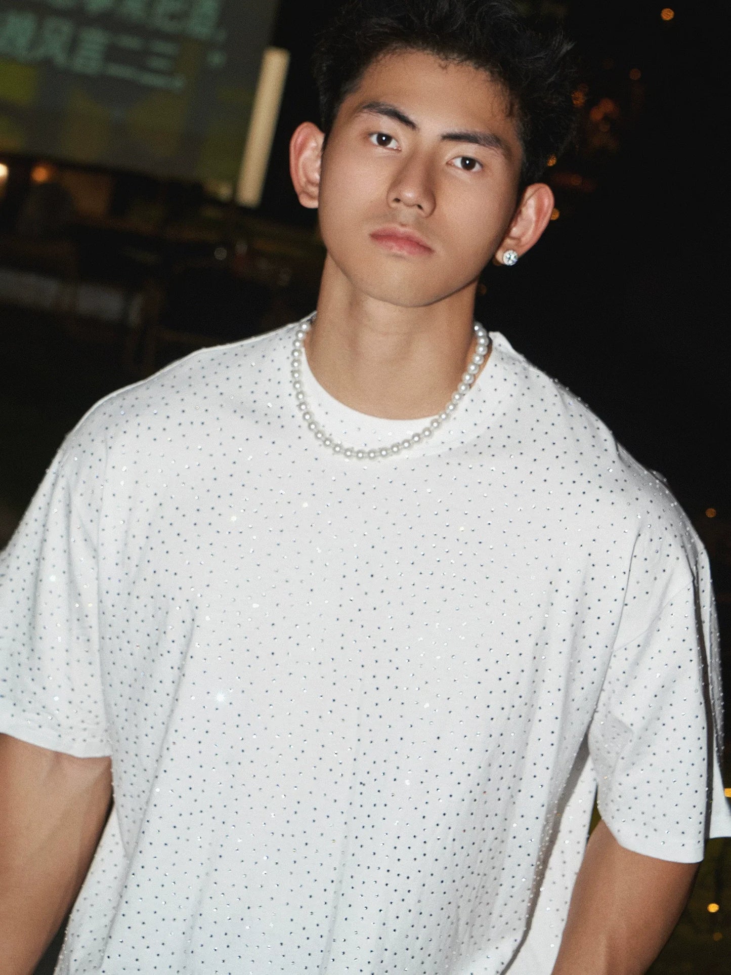 Oversized Rhinestone T-Shirt