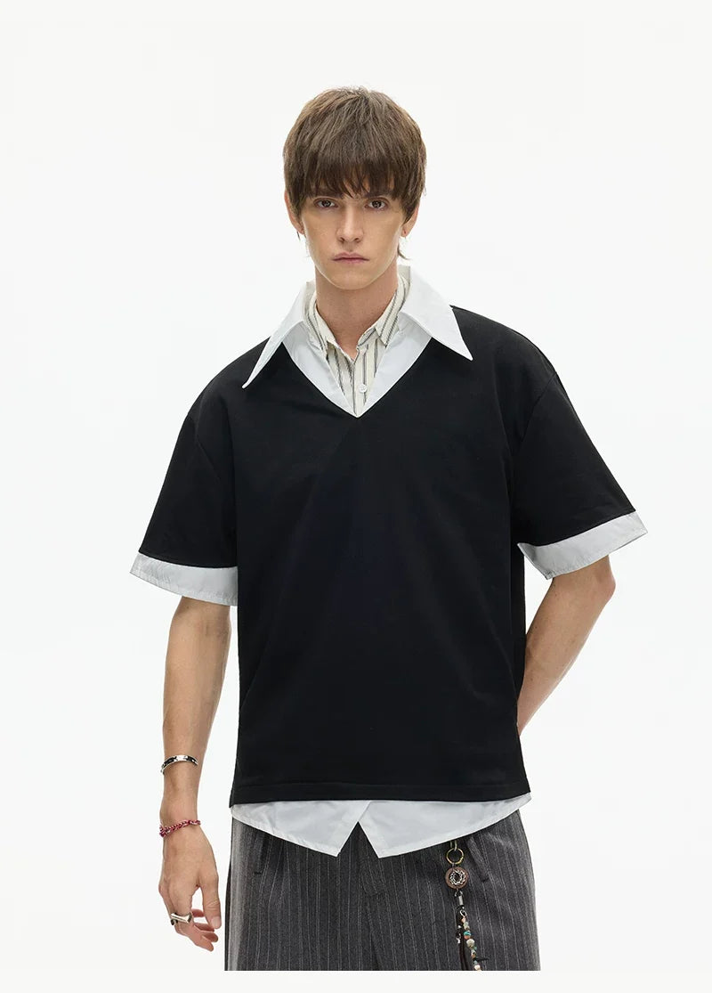Frost Layered Collar Polo Tee
